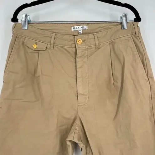 Alex Mill Standard Signature Pleated Pant Chino Tan Ankle pants Size 32 unisex Size undefined