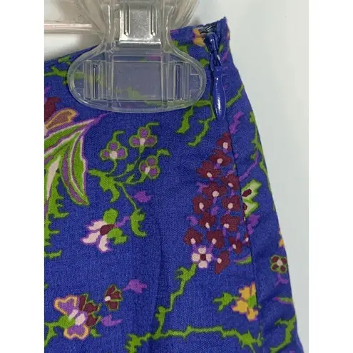 ETRO Milano Patch Quilt Skirt Blue Size 6