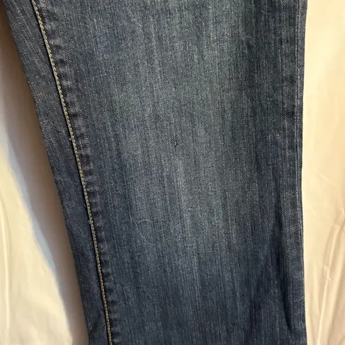 Seven7 Jeans Womens Size 12 Bootcut Dark Wash Thick Stitch Stretch Everyday Blue
