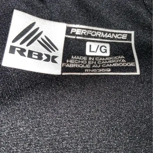 RBX Black Capri Joggers Sweatpants Loungewear Zip Side Pockets Large