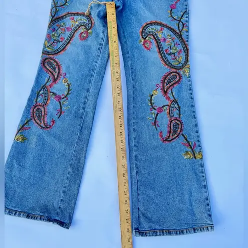 Willi Smith Willi‎ Smith Women's Flare Embroidered Jeans |Size 12