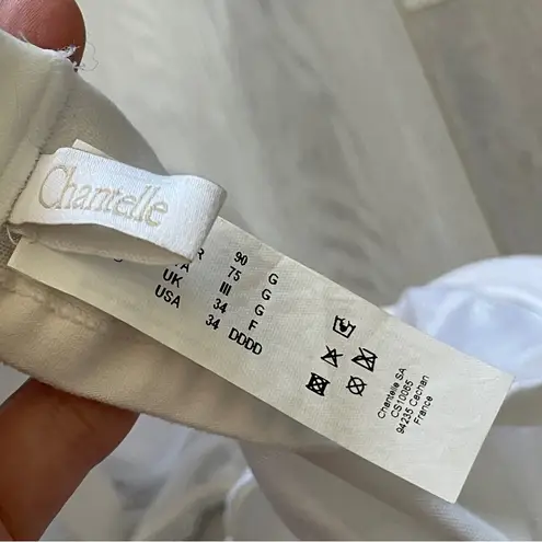 Chantelle Floral Bra eclatante soft cup womens White (size 36DDDD) chic mesh