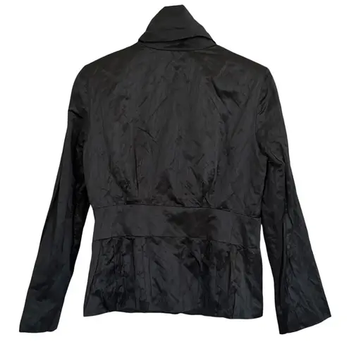 Christopher & Banks NWT New Black Crinkle Cotton Blend Jacket Women’s Size S