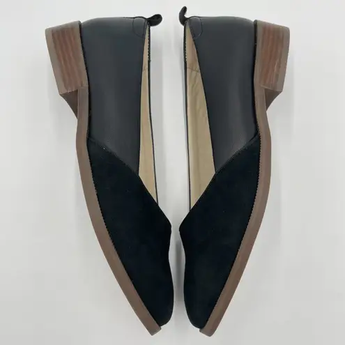 Betabrand City Skimmers Size 8.5 M Black Leather Uppers Slip-Ons Women Low Heel