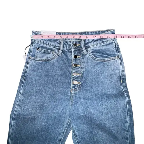 We Wore What Women's 26 Danielle Vintage Straight High Rise Jeans Distressed New Blue