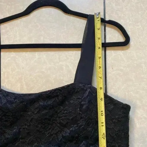 Black wedding dress‎ with lace bodice and chiffon skirt and straps Size XL