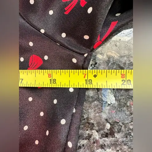 Vintage Miss Oops of Cali Red Bow Polka Dot Pinup Retro Rockabilly Dress Size M Black Size M
