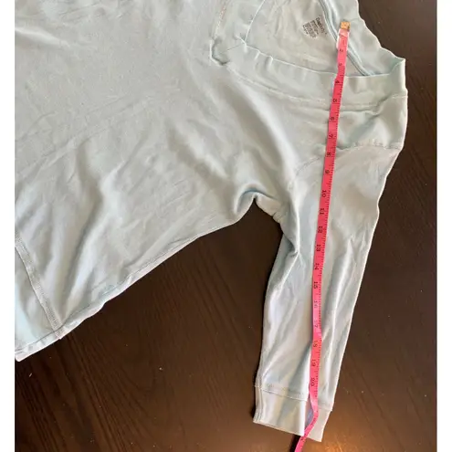 GapBody Light Blue V Neck 3/4 Sleeve Top Womens XL Y2K Soft Stretch Casual Comfy