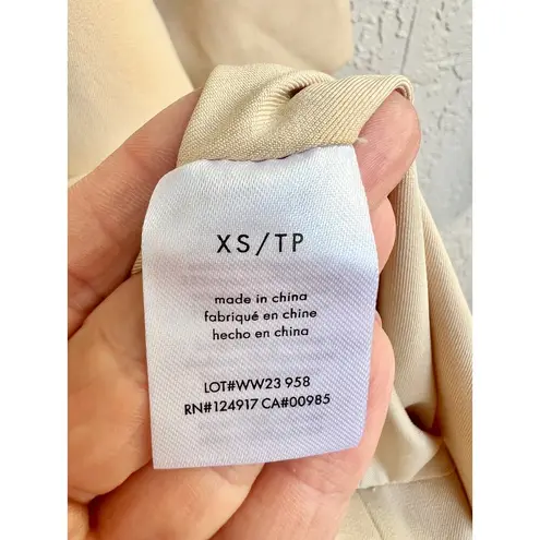 We Wore What NWT Suiting Twill Notch Lapel Blazer Coat Jacket Beige Womens Size XS