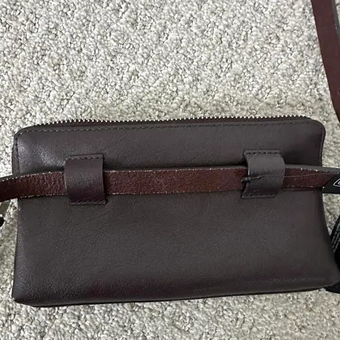 ALLSAINTS Convertible Leather Belt Bag Oxblood Red NWOT Size Small/Medium