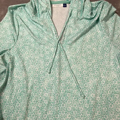 Cabana Life Hooded Cover Up Dress Small Tunic Vacation Resort Cruise Beach Wear