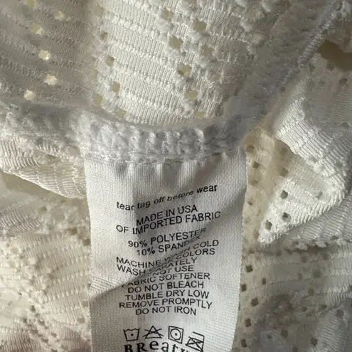 prAna Medium Angie Hooded Pullover Top Perforated V-Neck Stretch Pocket Hi-Low