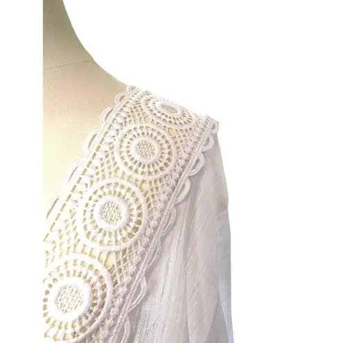 La Blanca Women's White Cotton Cardigan - Size XL