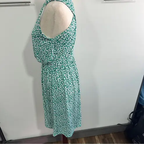 Kaileigh Size M Green Floral Tasha Knit Dress Casual Stretch Beach Coastal Comfy