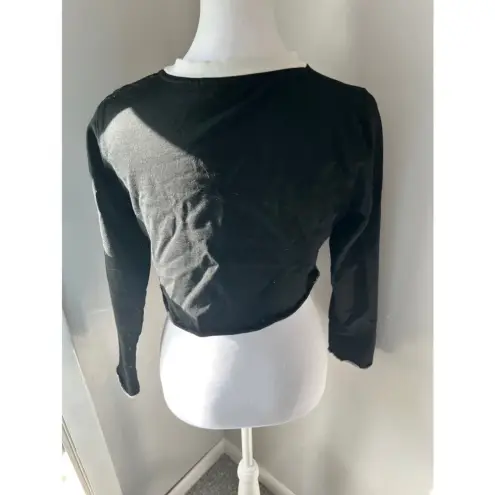 Dolls Kill  horoscopez sun and half moon‎ cropped long sleeve shirt