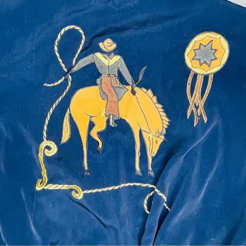 Vintage monaliza long sleeve full zip western theme cowboy / cowgirl jacket OS Brown Size L