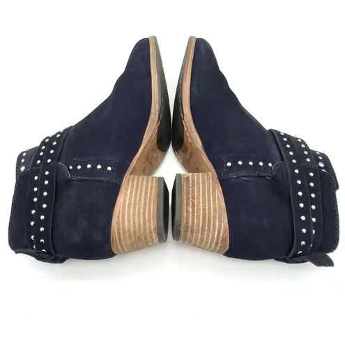 Boden Keira Studded Ankle Booties Ink Dark Navy Suede Women’s Size 38 EU | 7 US Blue