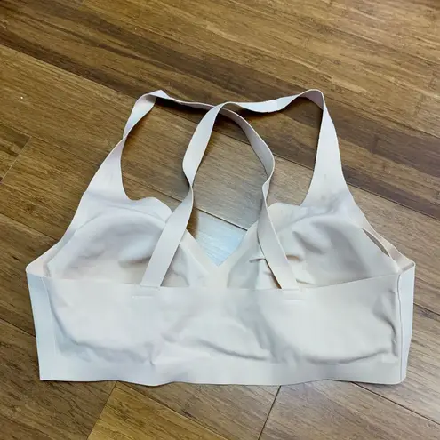 Lively Bralette Women Large Beige Wireless Bra Comfort Seamless Laser Cut Padded Tan