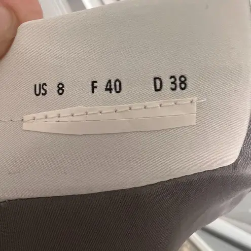 Akris Punto Seam-Paneled Jersey Flounce Dress in Gray size 8