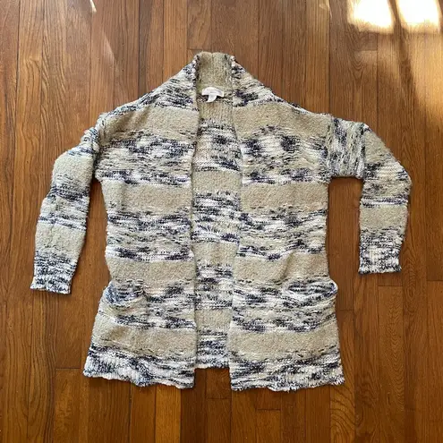 Motherhood Maternity Chunky Textured Knit Warm Cardigan Sweater w/Pockets M/L Blue Size undefined