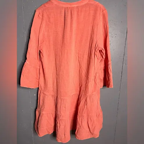 Faherty Dream Gauze Kasey 100% Organic Cotton Dress. Coral/ M/ NWOT