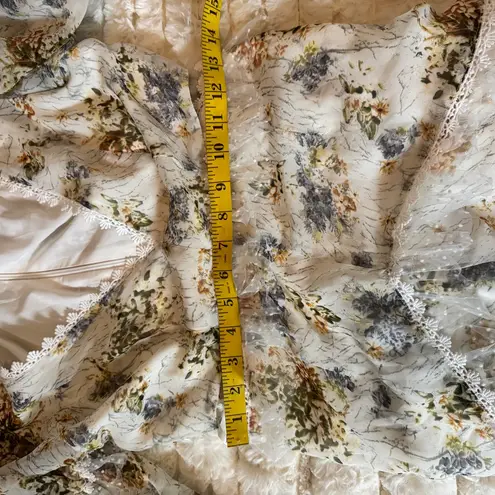 Seven Wonders Romantic Cottagecore Coquette Floral Lace Dress Size 06 White