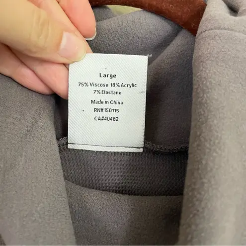 Varley Portland High Neck Midlayer Pullover Sweatshirt in Charcoal Size Large