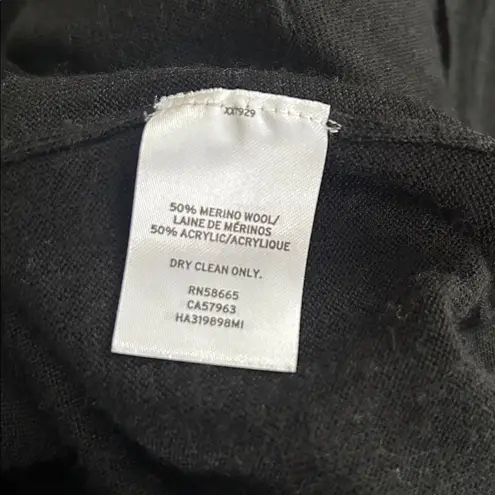 Halogen  Black Wool/Acrylic Blend Long Cardigan sz XS/S