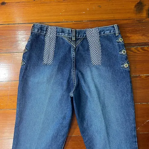 LawMan Vintage Western Denim Button & Stitch Rodeo Star Accented Jeans Sz 32