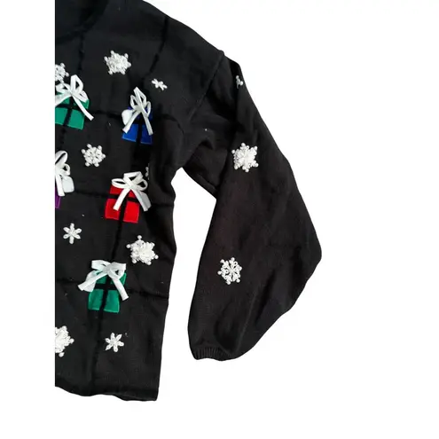 MANDAL BAY Black Gift Box Ugly Sweater Cardigan Sweater Size XXL