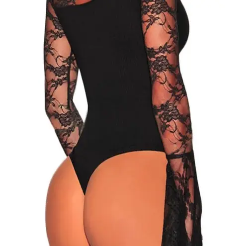 Shawhuwa Womens Sexy black Casual Party Work Bodysuit with Sleeves Jumpsuit Tops