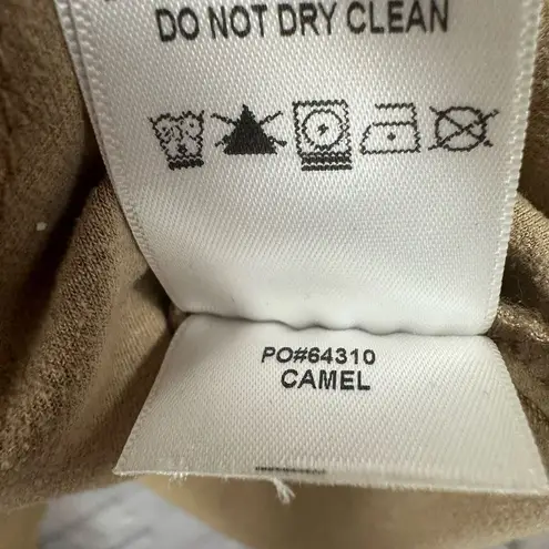 Level 99 Evereve Wrap Jacket Cardigan Faux Suede Open Front Belt Tie Camel L NWT Tan Size L