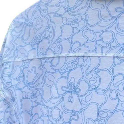 Reebok  Womens White and Blue Floral Zip Up Jacket