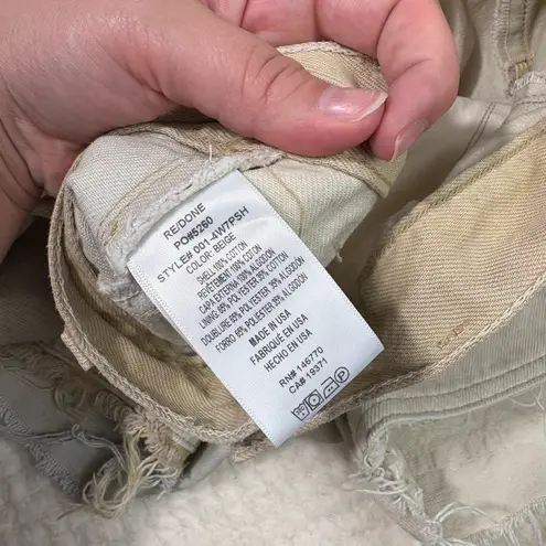 Levi Strauss & CO. Levi's Re/Done Beige Brown Patchwork Reworked High Rise Cutoff Denim Shorts 25