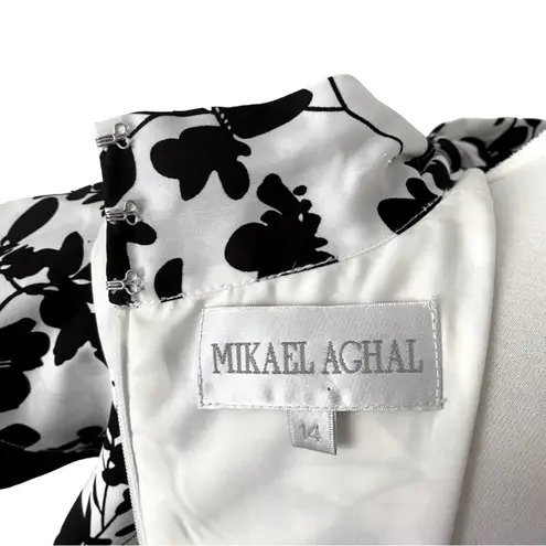 Mikael Aghal 14 Homecoming Dress Cocktail Plus Size Dress Semi Formal $795 Boho Black