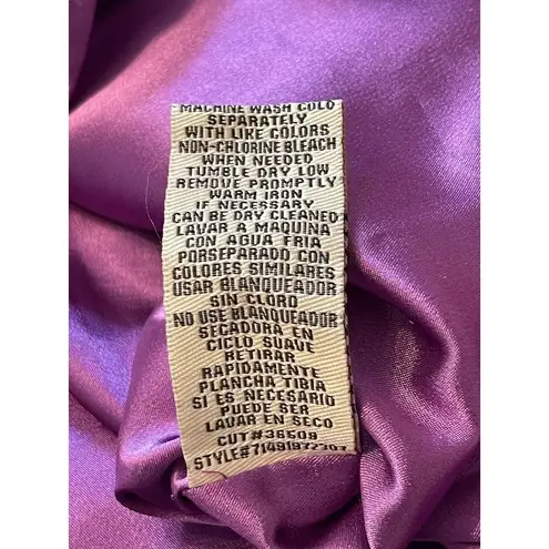 ECI New York Dress size 2 Silky Slip Babydoll Purple Paisley Boho