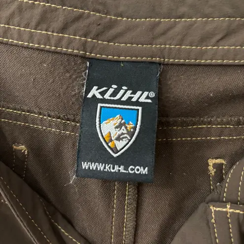 Kuhl Women Brown Outdoor Performance Stretch Adventure Capris Pants Shorts Sz 14