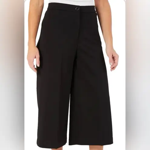 Simply Vera Vera Wang Capri Pants Women Wide Leg Size 10 Black NWT