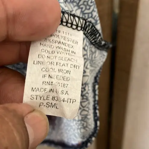 Star Vixen Blue Asymmetrical 3/4 Sleeve Tunic petite small Size undefined