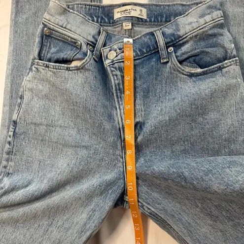Abercrombie & Fitch Abercrombie Fitch 90s Straight Ultra High Rise Crossover Waist sz 26 Curve Love