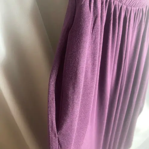 Zenana Outfitters Plus Size 1XL Women’s Purple Tulip Hem Maxi Skirt NWT With Pockets & Slit