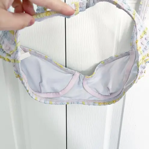 Gianni Bini GB  Pink Crush Gingham Balconette Bikini Top