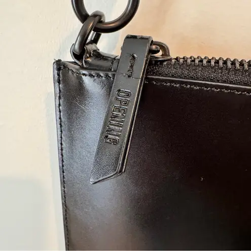 Opening Ceremony Nev Shiny Leather Convertible Shoulder / Clutch Bag, Black