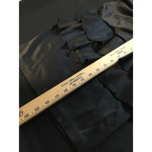 Mystic Sleek Ruffle Dress Party Cocktail Evening Black Size Small Silver