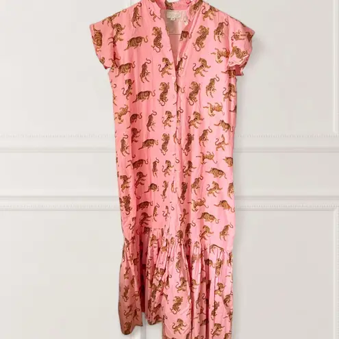 Darlington Isle Tiger Maxi Dress Pink Size M