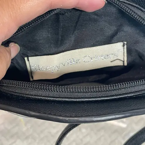 Sleepyville Critters UFO Alien Spaceship Crossbody Bag Purse Black Novelty