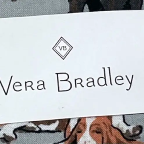 Vera Bradley  Dog Show Zip ID and Lanyard Gray