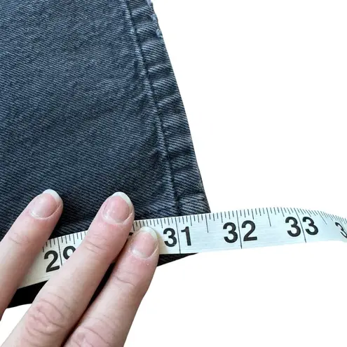 RE/DONE High Rise Loose Jean Washed Black with Rips