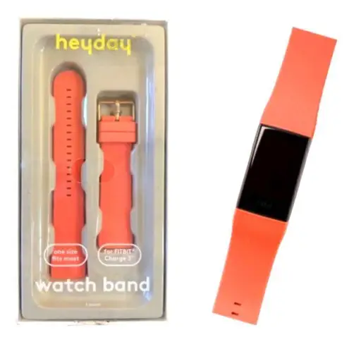 Heyday NIB Coral Replacement Bracelet Watch Band/Fitbit Charge 3 fits 145mm/210