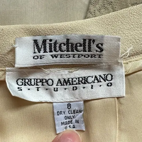 Gruppo Americano Studio Light Yellow Vintage Skirt Vest Jacket Set SZS 6 S 8 Size undefined